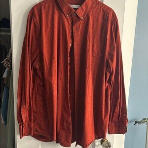 Sonoma Men's Casual Rust Button-Down Shirt